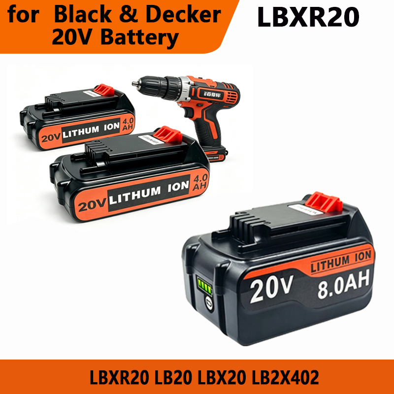 Black+Decker Tool 20V Max - Аккумуляторная батарея BL2018 на 3/4/6/8 Ач